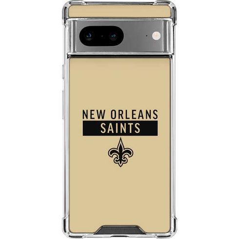 NFL New Orleans Saints Gold Performance Series Google Pixel 8 Clear Case